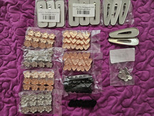 Mixed Metal Snap Hair Clips Hearts  Flowers Multicolor Assorted Lot