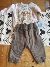 NWT Winnie The Pooh 2 Piece Set 0-3 Months Pants And Sweatshirt