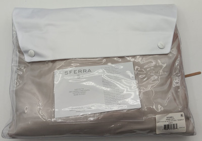 SFERRA GIOTTO CAL KING FITTED SHEET 100% EXTRA LONG STAPLE COTTON SATEEN | GREY