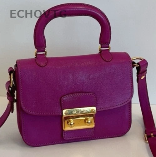 Purple Leather Exterior Miu Miu Bags & Handbags for Women for sale