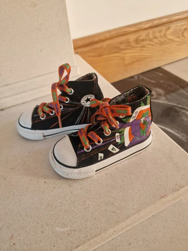 Stivali Converse DC Comic Batman V Joker Hi Top Taglia 4 Scarpe Edizione Speciale Ragazzo Ragazza