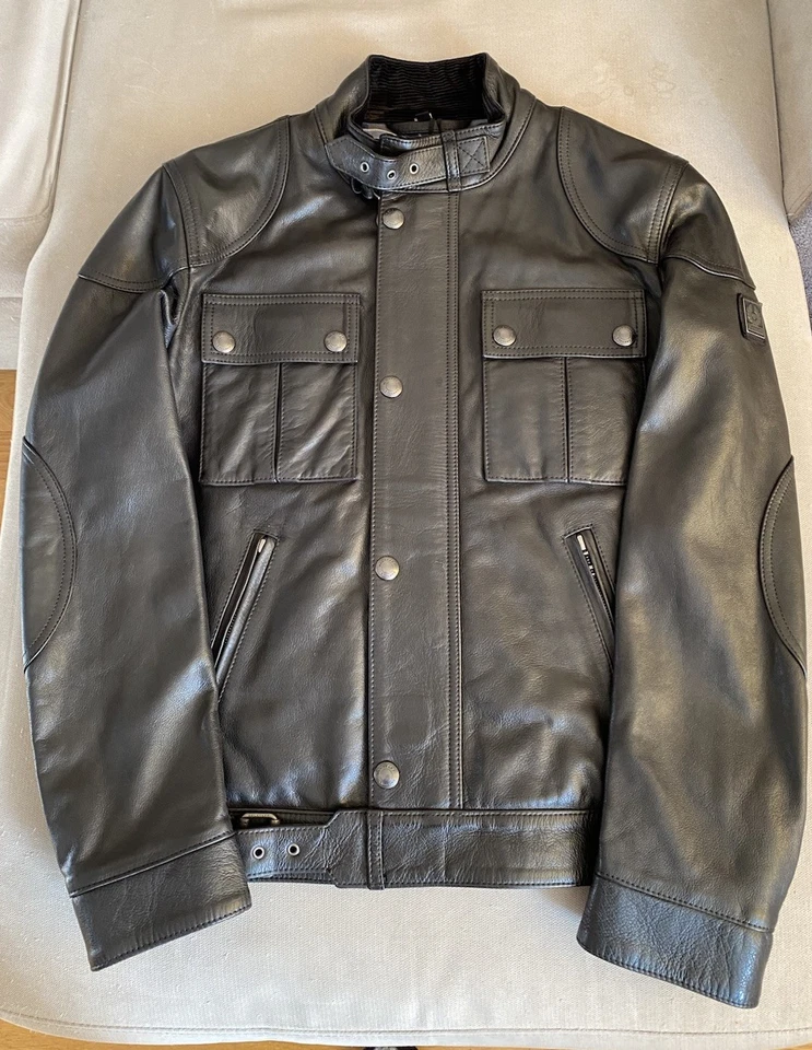 Belstaff Gangster Black Leather Jacket RRP £1295 IT 48 UK M - Image 2 of 4