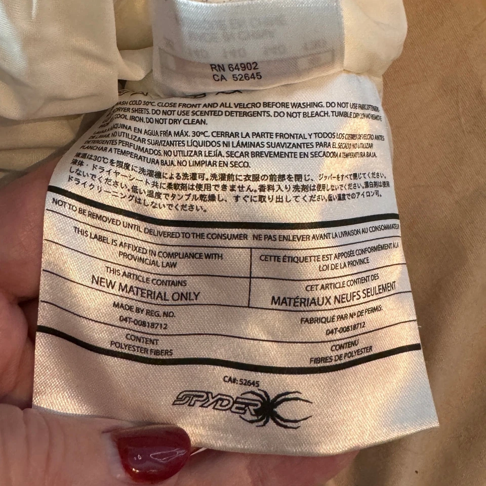 Spyder Jacket Youth 10 White/ orange / pink Performance Ski Jacket Retro Colors - Image 4 of 4