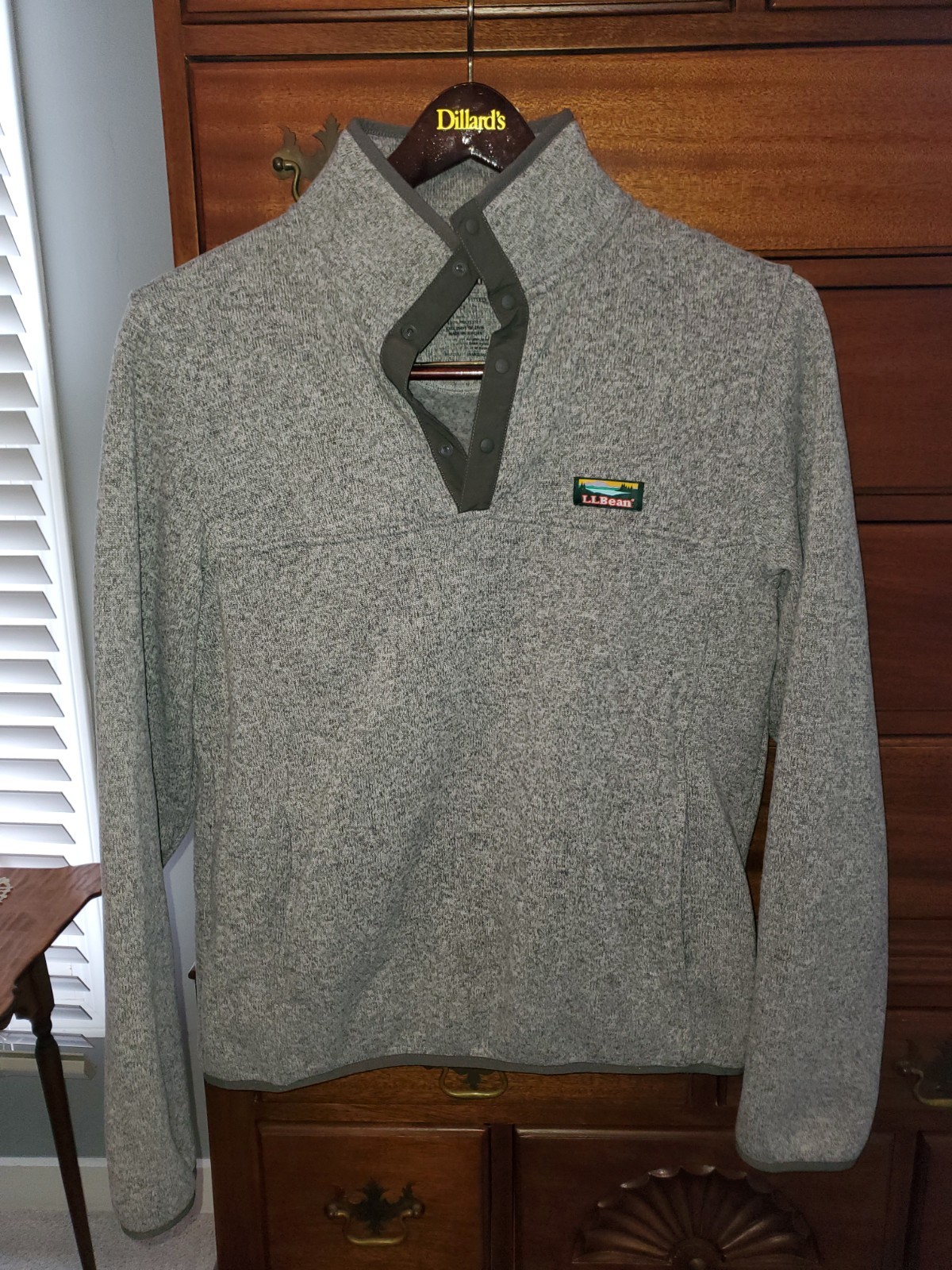 LL Bean Better Sweater Quarter Snap Button Pullov… - image 1
