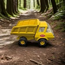 Tonka 1970s Mini Dump Truck Yellow Vintage Pressed Steel Collectible