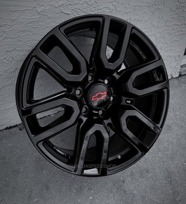 GLOSS BLACK ELEVATION WHEELS  20X9'' SET  FITS: 1999-2026 CHEVY SILVERADO/TAHOE