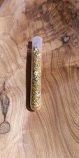 1 Vial Of Gold Flakes 3.25" Long GOLD