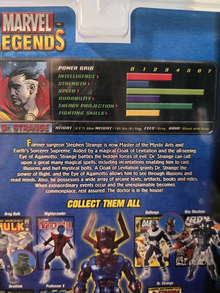 Marvel Legends DR. Figura EXTRAÑA (ToyBiz, Serie Galactus, Nueva) Foto 4 de 4