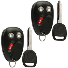 Key Fob Keyless Entry Remote with Ignition Key fits 2003-2006 Chevy 2-Pack