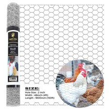 4FT x 150 FT Galvanized Poultry Net BEST Metal Mesh Fencing Chicken Wire 2" Hole