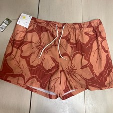 Goodfellow  Co Men's XXL Big  Tall Swim Shorts Orange Floral