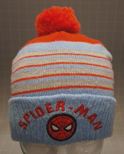 Unisex OSFM Spiderman Embroidered Patch Collector Beanie Pom Hat