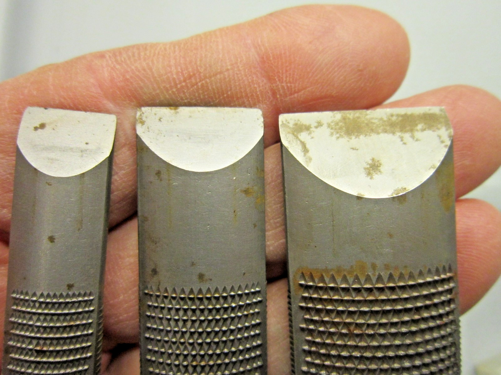 3 Vintage Nicholson USA Chisel Files 1/2 3/4 1” Rasp Wood File Combination Tools