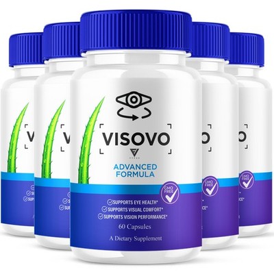 (5 Pack) Visovo Advanced Vision Formula, Visovo Eye Supplement (300 Capsules)