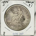 1875-S $1 Trade Dollar T$1 Liberty Seated Silver San Francisco Chop Mark US Coin