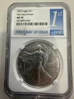 2025 American Silver Eagle Coin - NGC MS70 First Day Issue 1st Label
