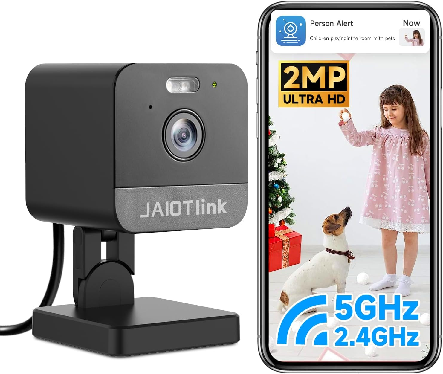 1080P 2.4G/5G Indoor Camera, Plug-In Cameras for Home Security, Baby/Elder...