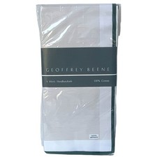 NIP Geoffrey Beene 100 Cotton 1 package of 6 Men's Handkerchiefs