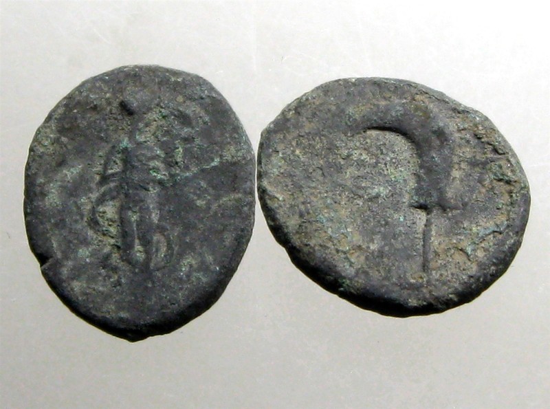 ETENNA PISIDIA AE18_____Ancient Greece_____NYMPH, COILED SERPENT & CURVED KNIFE