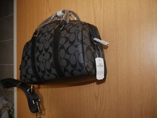 Coach Signature Canvas Duffle/Weekender Bag (Black/Charcoal) – With Dust Bag