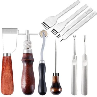 Leder Bastel Werkzeug Set Leder Hand Nähen Reparatur Set Nähen Stanzen Schnitzen