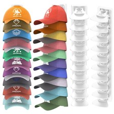 Hat Organizer for Baseball Caps Hold Up to 40 Hats, 2 Pack Hat Rack for Wall,...