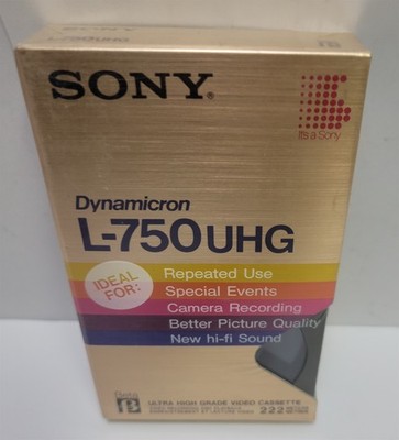 Sony Dynamicron L-750 UHG Ultra High Grade Beta Video Cassette - Sealed 
