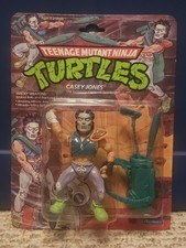 TMNT CASEY JONES 1989 Playmates Teenage Mutant Ninja Turtles MOC AFA