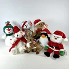 VTG Ty Beanie Babies Christmas Lot Of 7- Roxie,Snowgirl,  Zero,  Holiday Bears +