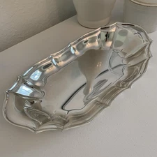 Silver Plated Platter Oneida Ltd. USA ~ Oval 6"x12"