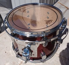PDP Pacific Drums CX Series 10" x 8" Tom Red Wine wrap Vintage 2000s