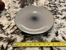 2 Royal Norfolk Black & White Optic Swirl Dash Dinner Plate 10.5" new w sticker