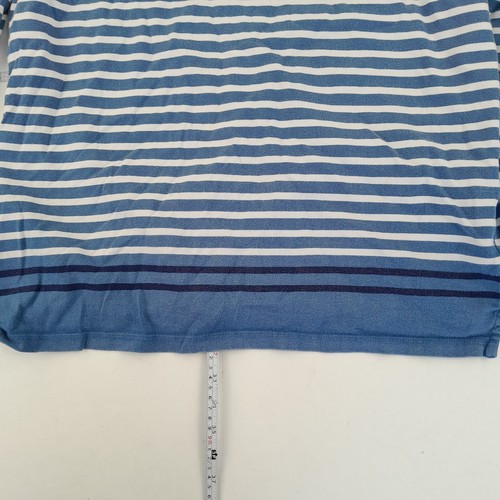 FAT FACE Sweatshirt XL Blue White Striped Mens Long Sleeve Top Round Neck Cotton - Picture 10 of 10