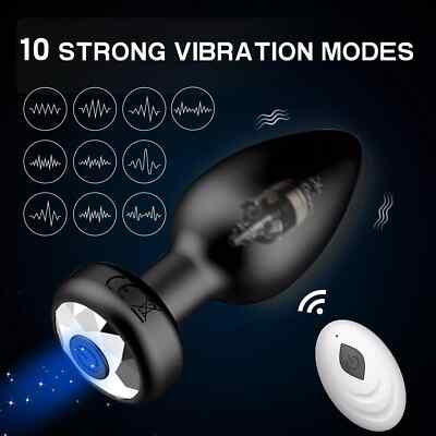 Vibrating Butt Plug Anal Dildo Prostate Massager Vibrator Sex Toys for Men  Women