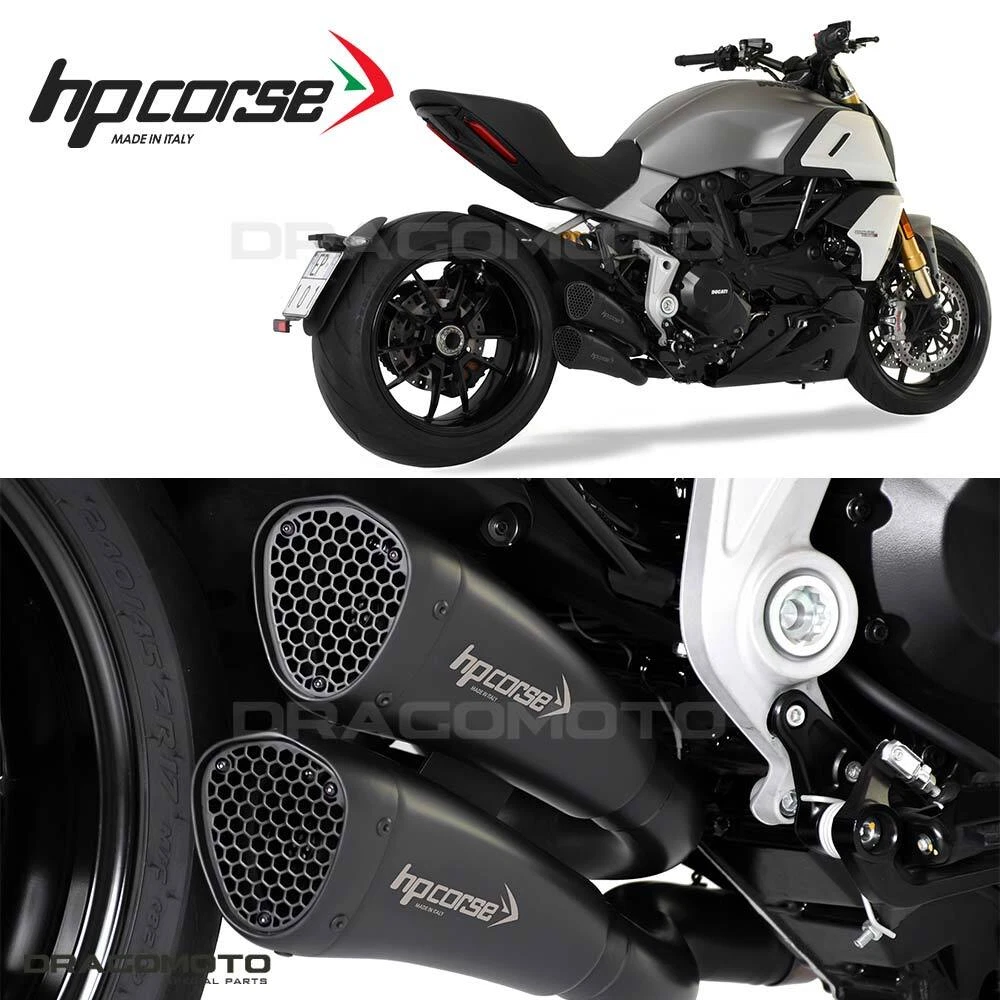 DUCATI DIAVEL 1260 2021 Exhaust HP CORSE Black HYDROFORM SHORT RC