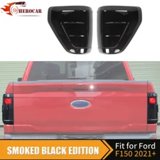 Both Sides Smoked Black Rear Tail Light Bezel Covers Overlay For Ford F150 21-23