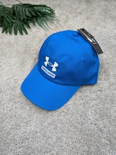 Under Armour Hat Mens UA Strapback Cap Cotton Blend Blue One Size NWT