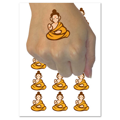 Buddha Siddhartha Gautama Buddhist Buddhism Temporary Tattoo Water Resistant Set