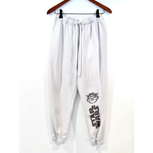 Munki Munki Star Wars Baby Yoda Sweatpants Joggers Light Gray Youth Large - Picture 8 of 8