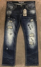 NEW AFFLICTION $135 MENS BLAKE RISING STRAIGHT JEANS IN CRITTER SZ 34