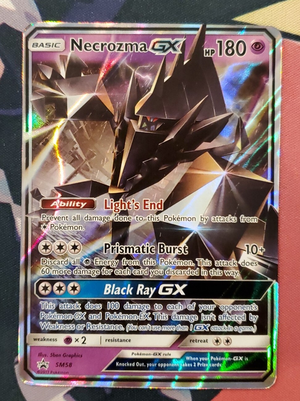 Pokémon TCG Necrozma GX Sun & Moon Promos Set SM58 Black Star Promo Holo