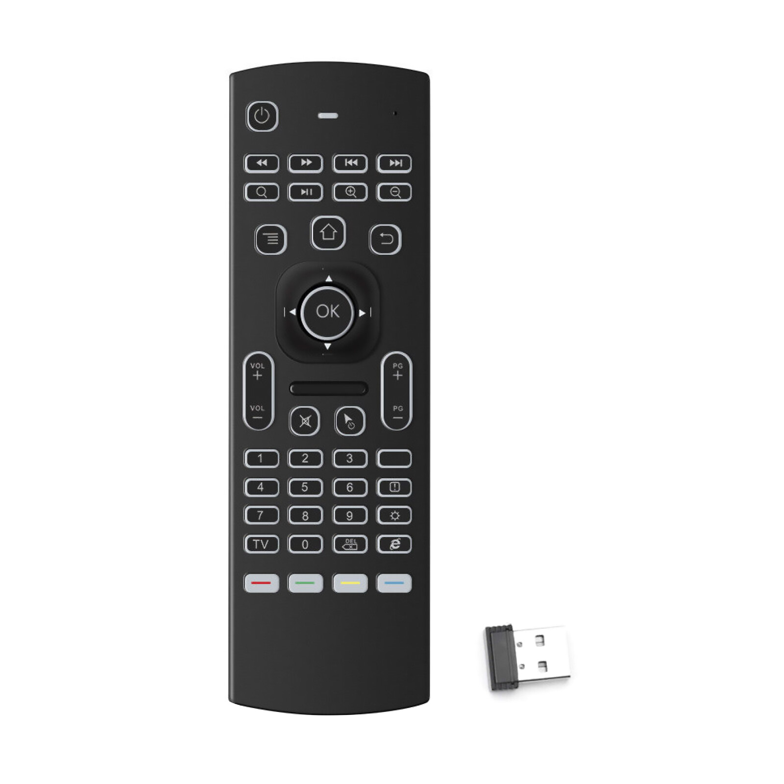 MX3 Backlit Air Mouse Remote Control with 2.4G RF Keyboard for KODI TV Box, PC, and Smart Devices