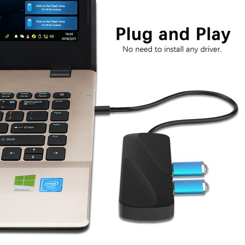 USB 3.0 Type C Hub Adapter 65W PD Charge SD TF Card Reader For Mac Book Pro - Picture 5 of 13