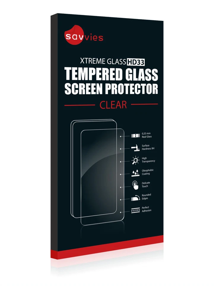Suunto 9, Savvies® Xtreme Glass HD33 Tempered Glass Screen Protector - Imagen 2 de 3