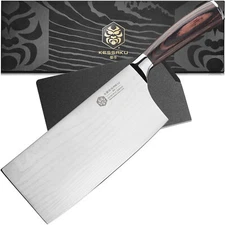 Kessaku 7" Meat Cleaver Butcher Knife - Samurai Series - HC Stainless Steel