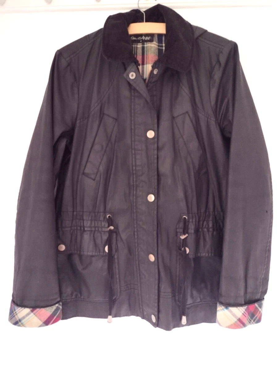 MISS SELFRIDGE WAX STYLE HOODED COAT JACKET OLIVE GREEN SIZE 8 WOMENS | eBay