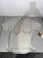 Timberland Short Sleeve Button Up Cargo Shirt Men's S-M Fishing Outdoor Khaki