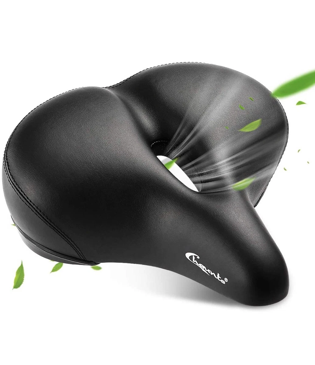 Chaunts Bike Seat Most Comfortable Wide Bike Saddle for Women Men Soft Memo