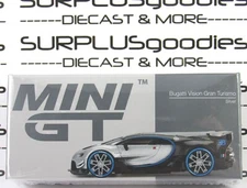 2022 Mini-GT Overseas Box Edition Silver BUGATTI VISION GRAN TURISMO #MGT00369-L