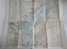 Vintage Chesapeake Bay Sandy Pt To Susquehanna River Color Map 43" X 36" NOAA